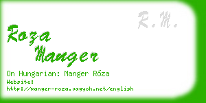 roza manger business card