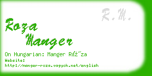 roza manger business card